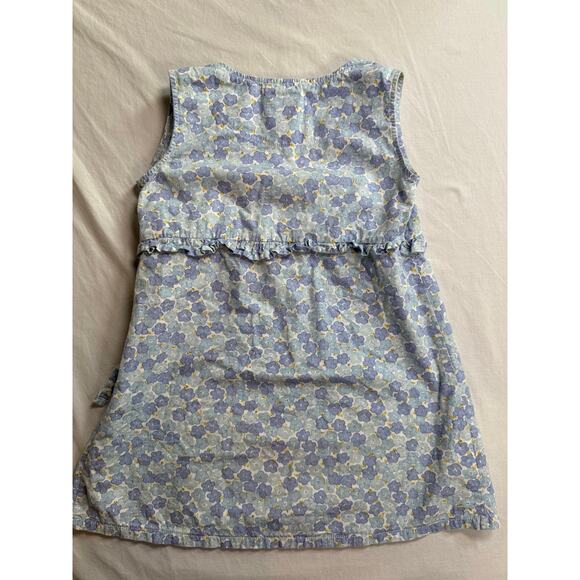 Laura Ashley Dress Wrap Style Floral Blue Girls Size‎ 6 Years Cotton - Picture 5 of 8